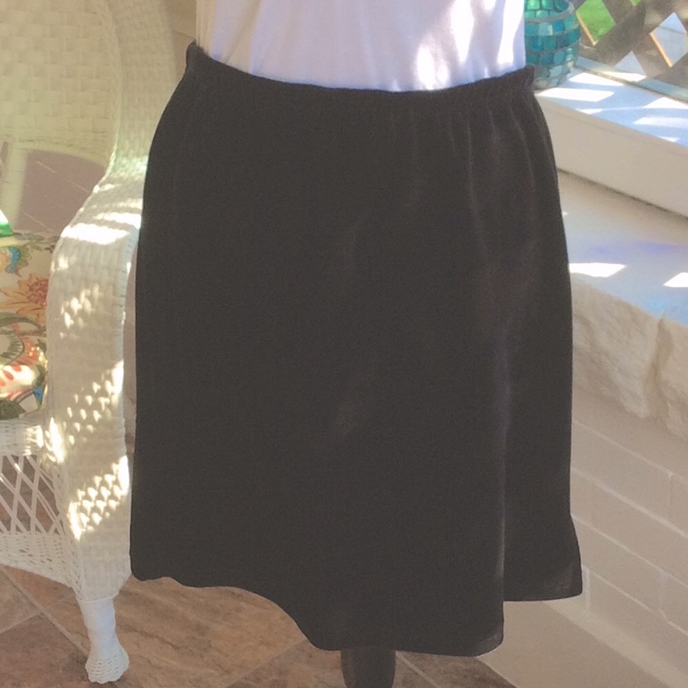 Velvet, silky  feel to this skirt, versatile 👠👢